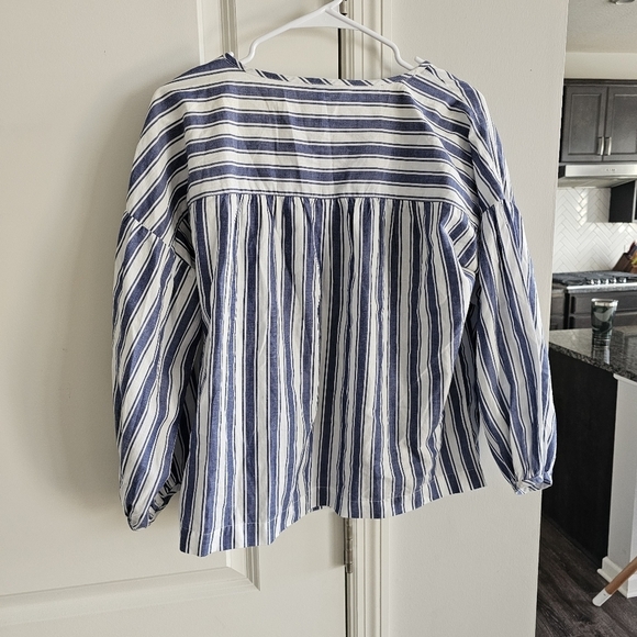 Madewell Peasant Top in Shea Stripe - Picture 5 of 7